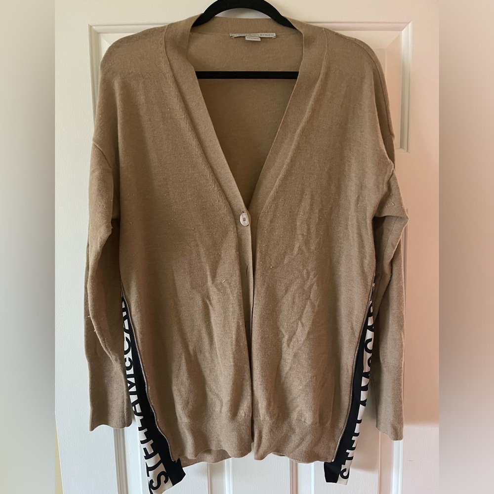 Stella McCartney Tan Cardigan with Black Accents